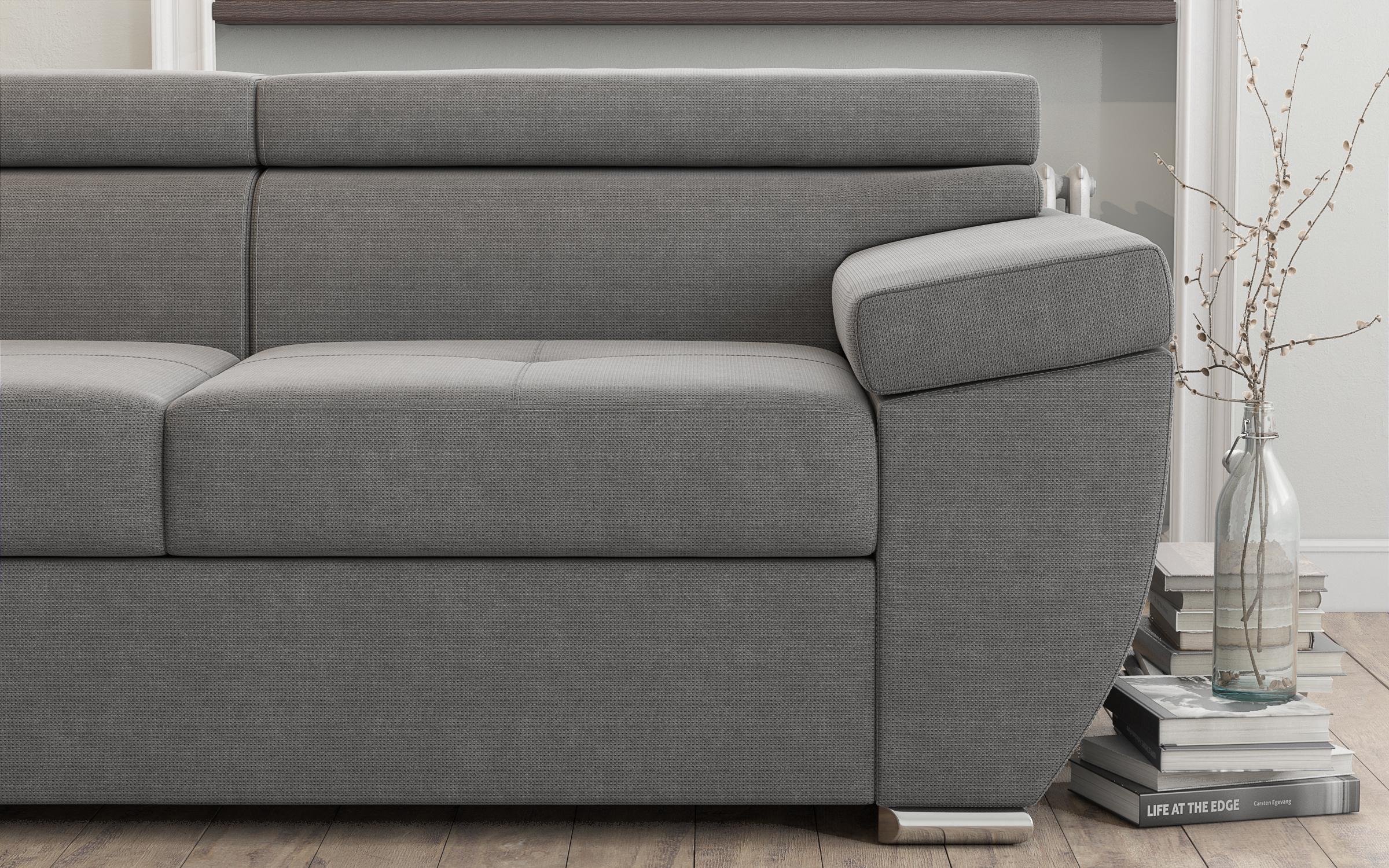 Γωνιακός καναπές – κρεβάτι  Dilan, γκρι  6